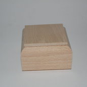 Scatola in legno artigianale da decorare cm 7x7x4