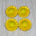 4 rivoli resina 14 mm giallo