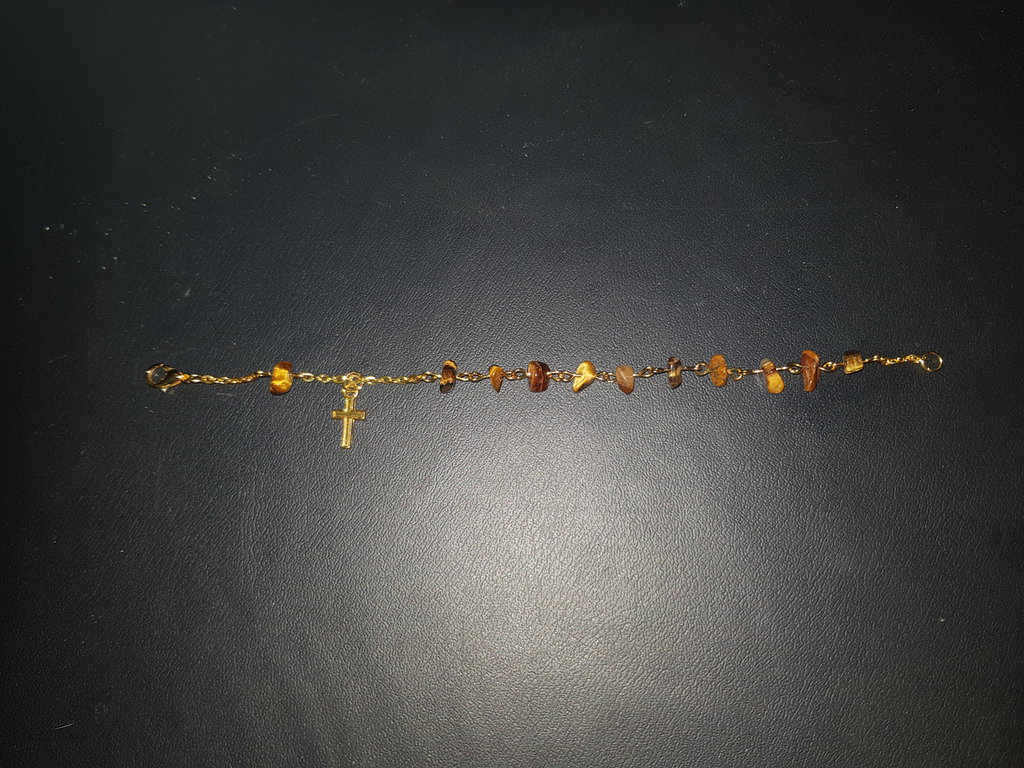 Bracciale Con Occhio Di Tigre 19 Cm: Fatto A Mano, Perle Da 10 Mm, Simbolo Di Protezione