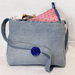 Borsa jeans con Pochette realizzate interamente a mano