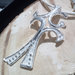 Ciondolo da donna "croce" in argento 925 fatto a mano C234