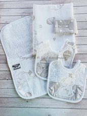 Porta pannolini e salviette da borsa + set allattamento + coperta neonato