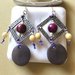 Orecchini pendenti stile etnico con perle in avorio vegetale e monachelle in argento 925