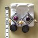 Orecchini pendenti stile etnico con perle in avorio vegetale e monachelle in argento 925