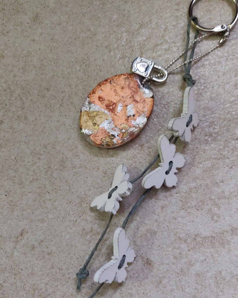 Portachiavi Ancora In Resina, Ciondolo Marittimo Bianco Con Anello Acciaio, Regalo Mare