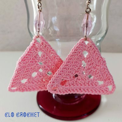 Orecchini A Perno Triangolari Con Malocchio – Argento 925 E Oro Rosa, Zirconi, Simbolo Protezione, Regalo Unisex Con Confezione