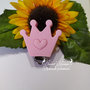 Clip in silicone alimentare Corona -Rosa-