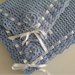 Copertina neonato lana merinos super baby azzurra nascita
