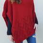 Mantella donna fatta ai ferri / Poncho donna in lana merinos / cappa a maglia