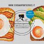 Schema punto croce: Toast con UOVA AL TEGAMINO e verdura