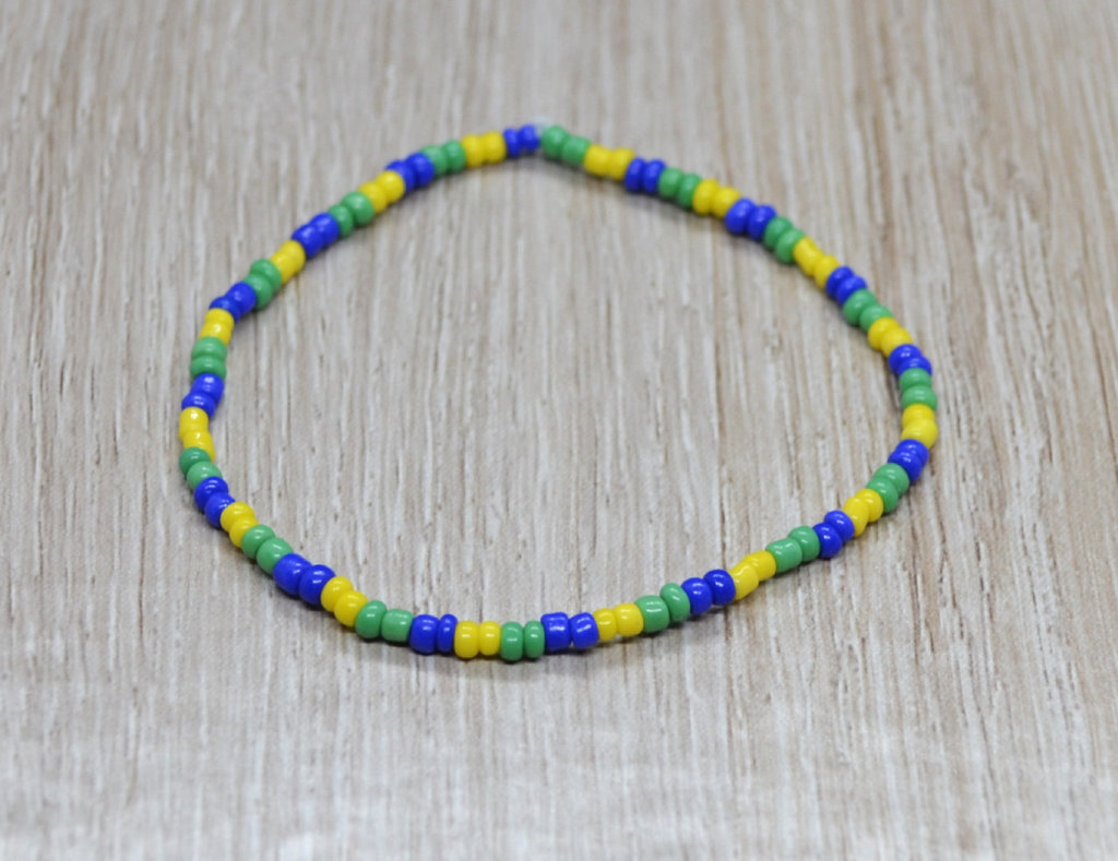 bracciale elastico perline nazione, bracciale albania, bracciale ma... | su