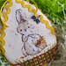 Decorazione Addobbo Pasquale "Uovo con coniglietto"