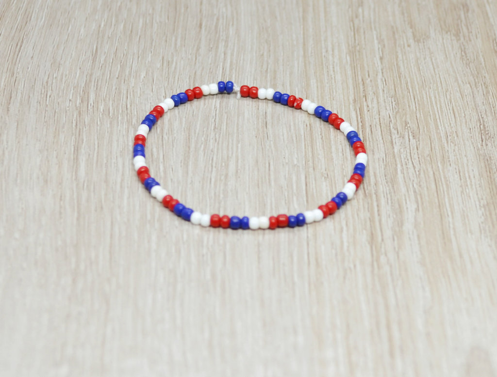 BDM Bracciale Repubblicano Con Bandiera, Tessuto Elastico E Pelle Con Stella, Regalo Uomo Donna, 18-20 Cm