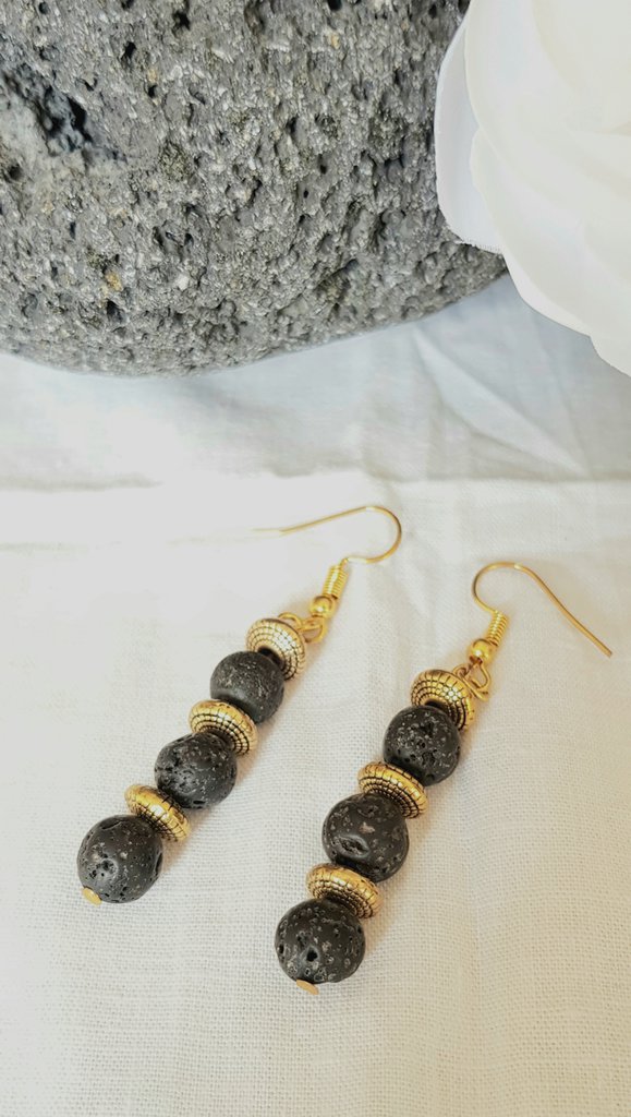 Nigoz Orecchini Pendenti Donna In Pietra Naturale – Vintage Verde Fatto A Mano