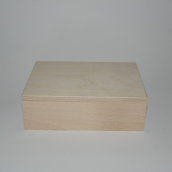 Scatola portacarte in legno di faggio a 2 reparti cm 11x 16 x 5