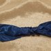fascia per capelli in satin blu elettrico con nodo ed  elastico