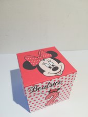 Scatolina Minnie scatola segnaposto baby topolina battesimo nascita compleanno