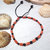 Bracciale in corallo rosso del Mediterraneo e onice P04