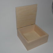 scatola quadrata in legno da decorare cm 16x16x7