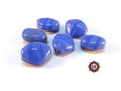 Lotto: 50 Perle Vetro - 16x14x6 mm - Colore: Blu