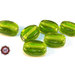 Lotto: 30 Perla Vetro: Ovale piatto - 17x12x4 mm - colore: Verde Acido - KNN-VA