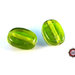 Lotto: 30 Perla Vetro: Ovale piatto - 17x12x4 mm - colore: Verde Acido - KNN-VA