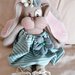 Coniglio decorazione fiocco nascita bebè 