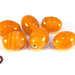 Lotto: 30 Perle Vetro - Ovale - 16,5x13 mm - Colore: Arancio  - Effetto marmorizzato