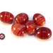Lotto: 30 Perle Vetro - Ovale - 16,5x13 mm - Colore: Rosso - Effetto marmorizzato