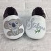 Set personalizzato scarpine e bavaglia Koala - Bimbi Neonati 3-6 mesi