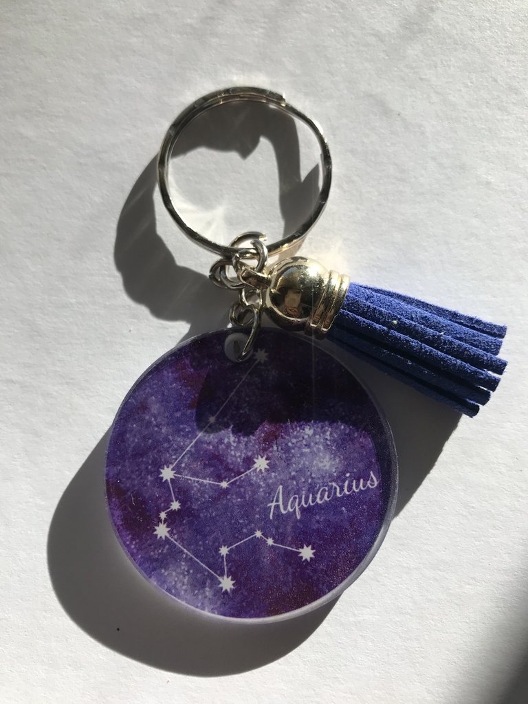 Portachiavi colorato con segno zodiacale 12 costellazioni Leone Vergine Bilancia Scorpione Sagtario Ciondolo Cabochon in vetro Portachiavi Regalo di compleanno  36