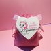 Sacchetto segnaposto pannolenci porta confetti legno cuore cuoricino Minù Minu Aristogatti gattina  