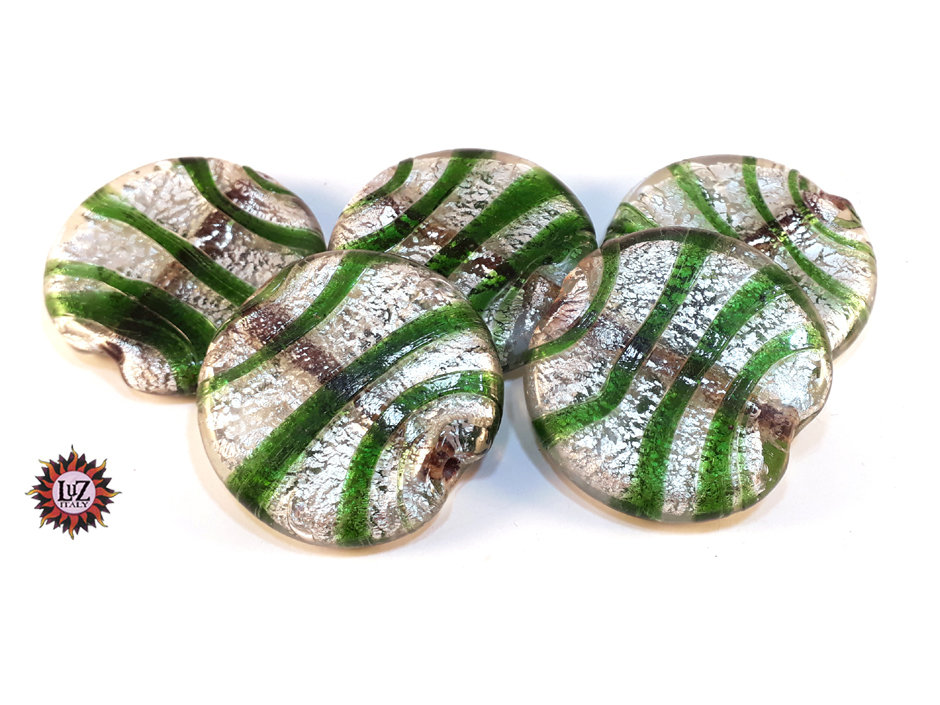 Distanziatore Tibetano Tondo Piatto Decorato Color Argento Diametro 0.9 - Foto 9