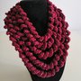 Collana cotone bordeaux con paillettes 