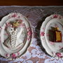 Cornicette decorative in polvere di ceramica Bustino  Boccetta di profumo  Set di 2 pezzi Home Decor