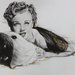 Ritratto Marilyn Monroe portrait 24x33cm, Tecnica carboncino oro (Charcoal technique and gold)