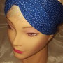 Fascia per capelli-  turbante blu