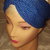 Fascia per capelli-  turbante blu