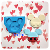 Stampo in silicone sagoma Topolino Mickey Mouse misura n3 per realizzare decorazioni in gesso resina paste modellabili