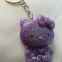 PORTACHIAVE RESINA HELLO KITTY VIOLA GLITTER