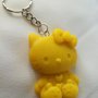 PORTACHIAVE RESINA HELLO KITTY GIALLO