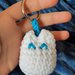 Gattino Amigurumi Personalizzabile - Portachiavi - Bianco