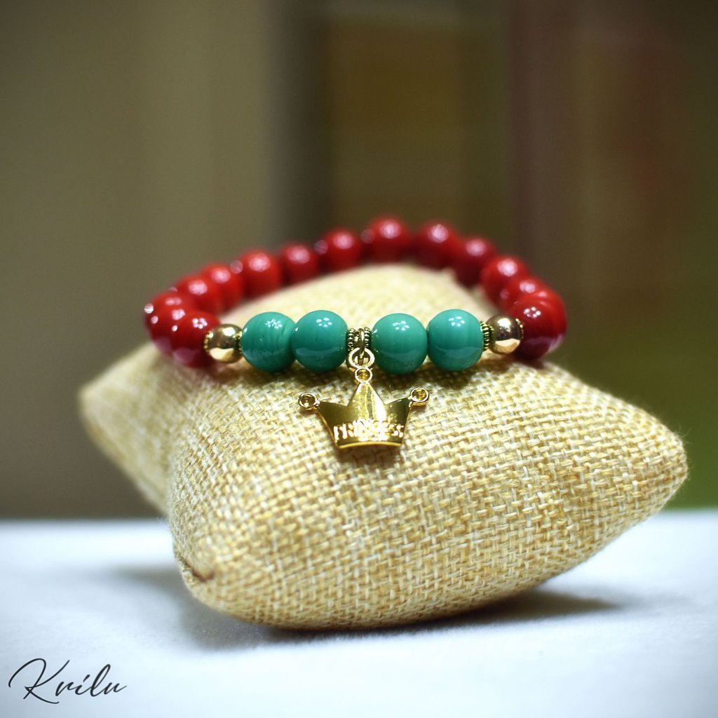 Agathe creation Braccialetto portafortuna tibetano, in pelle