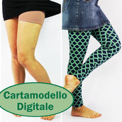 Simple LEGGINGS per donne - Cartamodello PDF da scaricare - pantaloni cucire leggins donna vestiti abbigliamento cucito