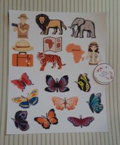 Adesivi stickers per agende e diari safari africa