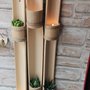 Bambu verticale porta candela da parete