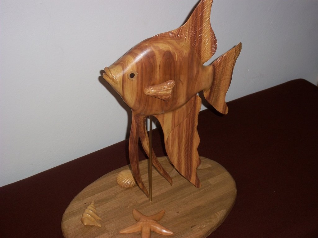 Scultura Pesce Tropicale Intagliato In Legno Per La Casa E Per T Su Misshobby 5950