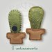 Bomboniera o Segnaposto Calamite Cactus in feltro