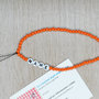 phone strap perline arancione, cinturino per telefono perline, catenella per cellulare, ciondolo perline telefono, phone bead nome