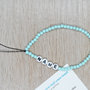 phone strap perline azzurro chiaro, cinturino per telefono perline, catenella per cellulare, ciondolo perline telefono, phone beads nome